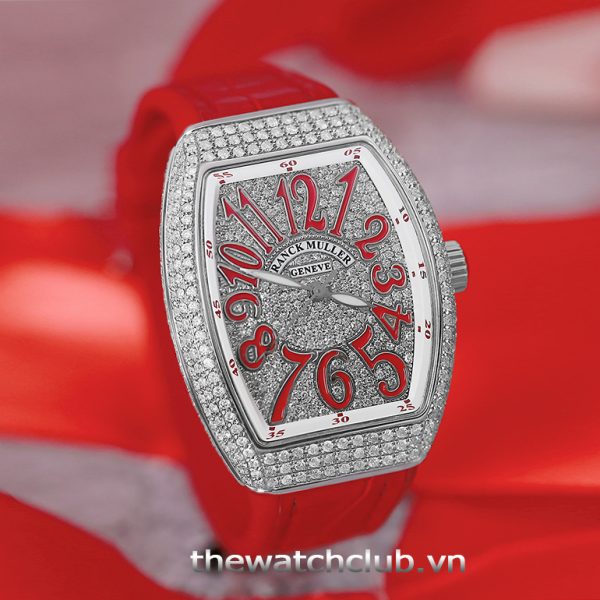 Đồng hồ nữ Franck Muller V32 Red Full Diamond Automatic