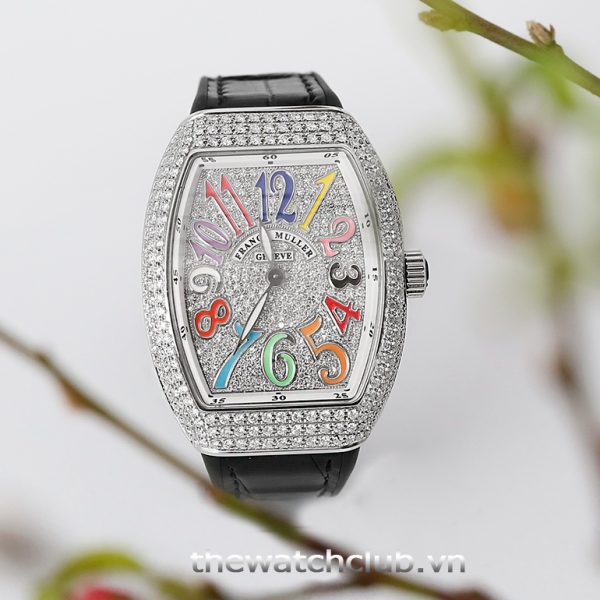 Đồng hồ nữ Franck Muller V32 Black Dial Color Full Diamond