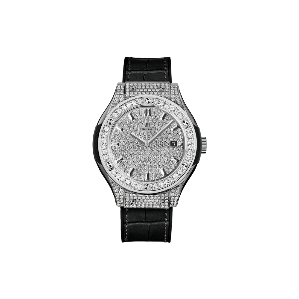 Đồng hồ nữ Hublot Classic Fusion Black Full Diamond 581.NX.1171.LR