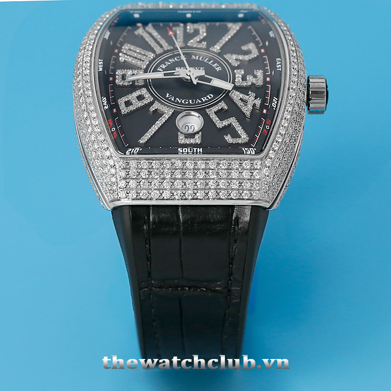 Đồng hồ nam Franck Muller Vanguard V41 Black Pave Diamond