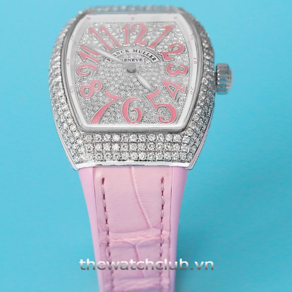 Đồng hồ nữ Franck Muller Vanguard V32 Pink Full Diamond