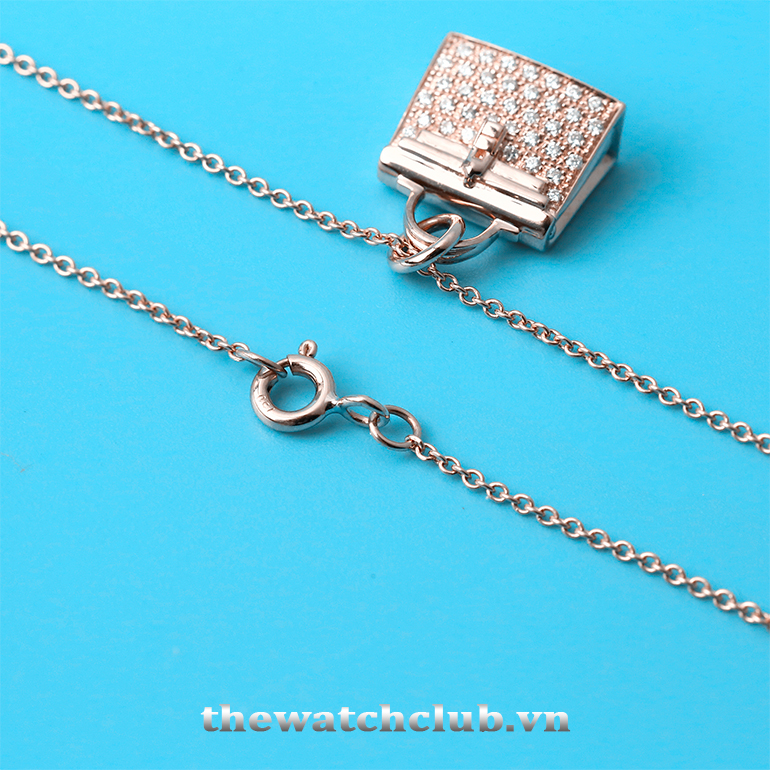 Dây chuyền Hermes Birkin Amulette bracelet Rose Gold Diamond