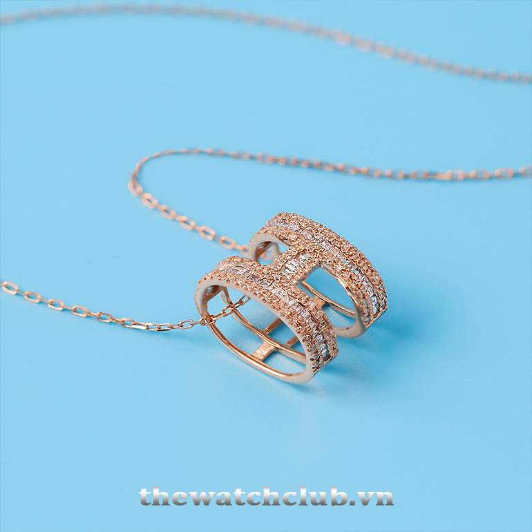 Dây chuyền Hermes Necklace Rose Gold Diamond