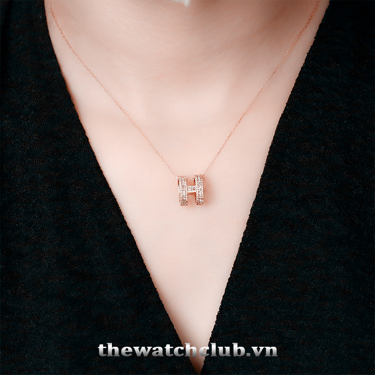 Hermes Marron Glace Mini Pop H Pendant Necklace Choker – MAISON de LUXE
