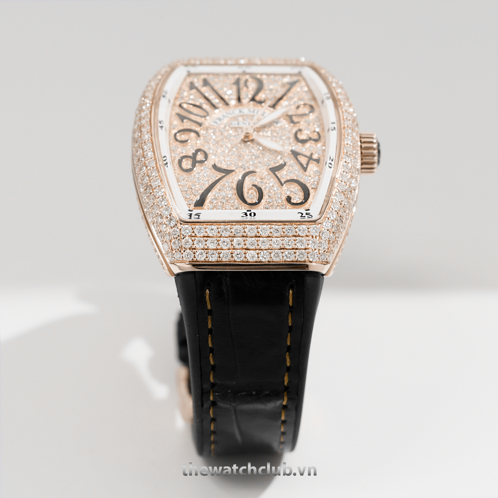 Đồng hồ Franck Muller V32 Rose Gold Full Diamond
