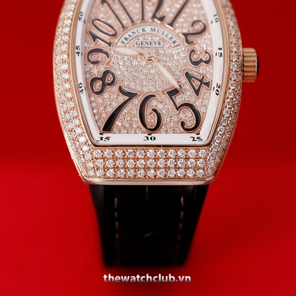 đồng hồ nữ franck muller v32 black rose gold diamond
