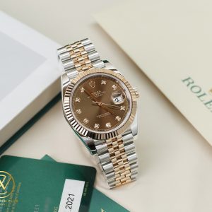 Đồng hồ Rolex Datejust 41mm 126331 Mặt Số Chocolate Nạm Kim Cương