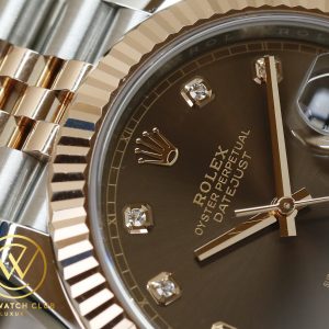 Đồng hồ Rolex Datejust 41mm 126331 Mặt Số Chocolate Nạm Kim Cương