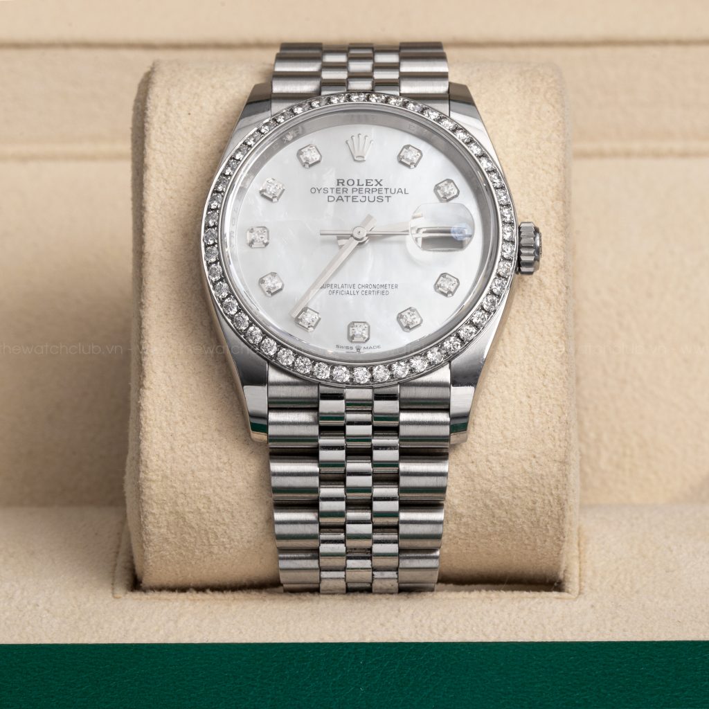 Đồng hồ nam Rolex Datejust 126234 36mm Bezel Diamonds
